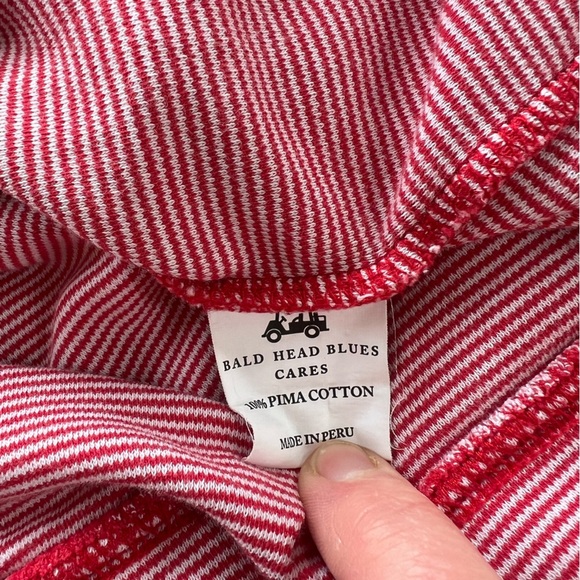 Bald Head Blues Men's Red and White Striped Quarter Zip Golf Pullover, sz XL - Picture 9 of 9
